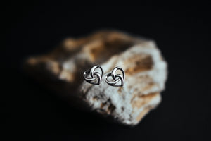 earrings infinity silver studs, minimalist romantic earrings